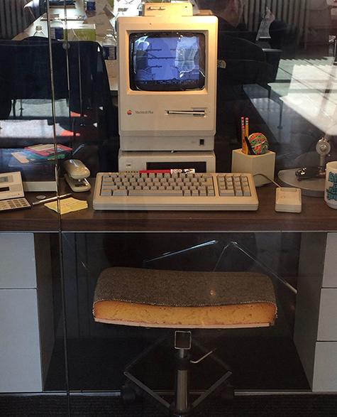 An homage to the death of the traditional office job at Grind NYC