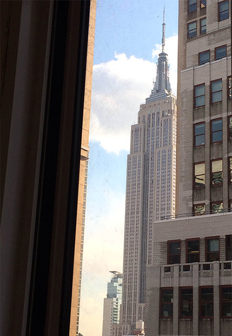 You can see the Empire State Building from the Grind NYC Broadway location!