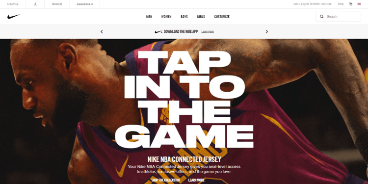 best homepages nike