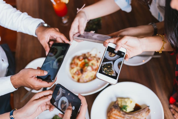 Getting customers to take photos of food is one of the bigger mobile marketing trends