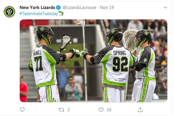 The New York Lizards are a good example of how to use emojis.