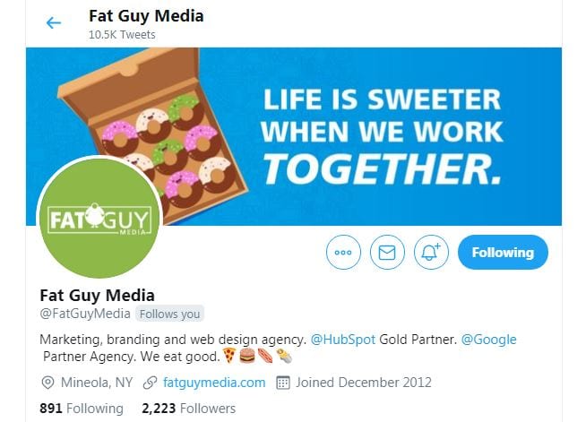 Follow Fat Guy Media to learn how to use emojis in a bio.