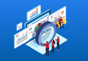 SEO data analysis on a computer