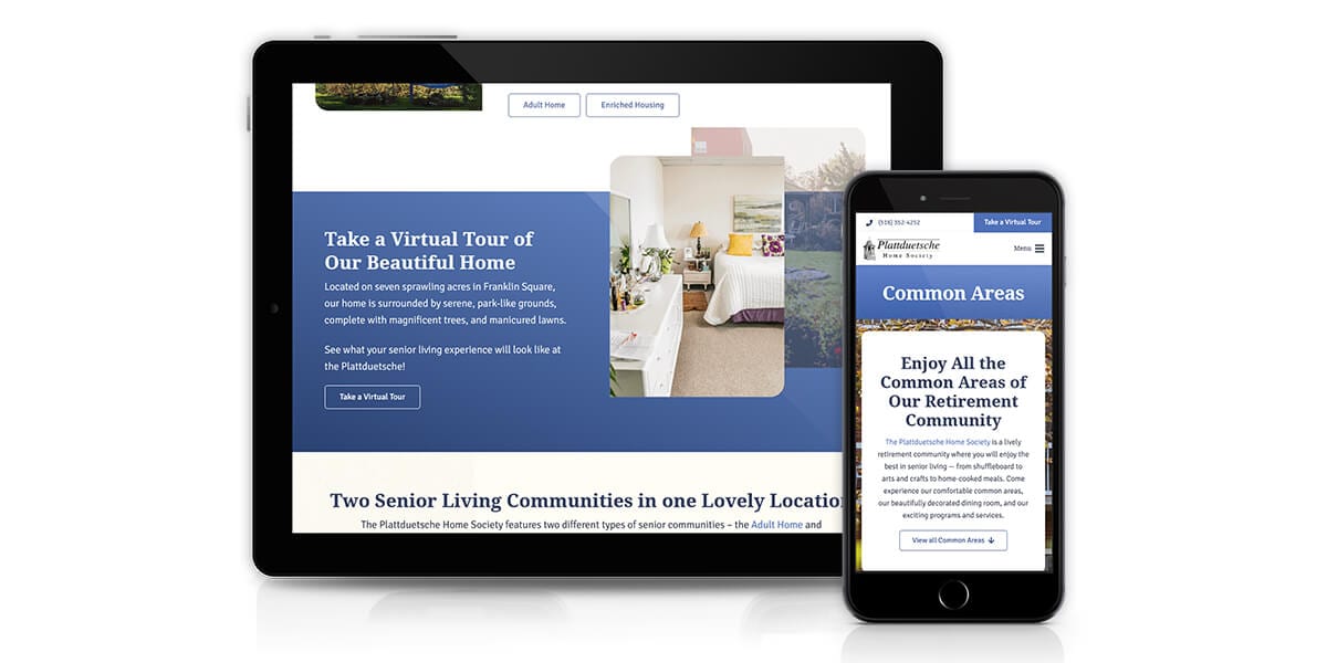 Plattduetsche Home Society website mockup