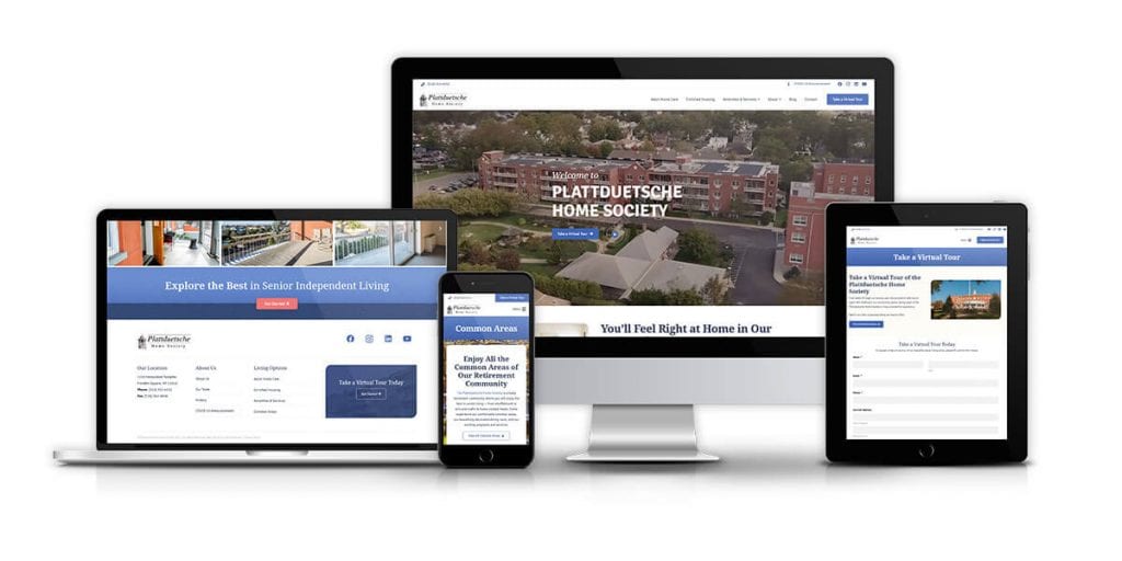 Plattduetsche Home Society website mockup